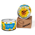 Peel Away Promo Clock Tin